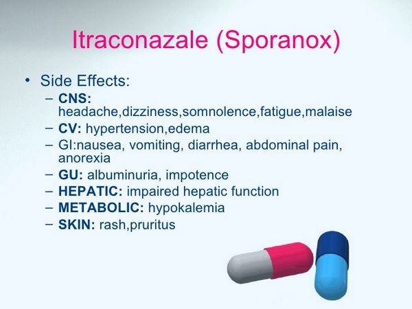 Sporanox: effetti gastrointestinali